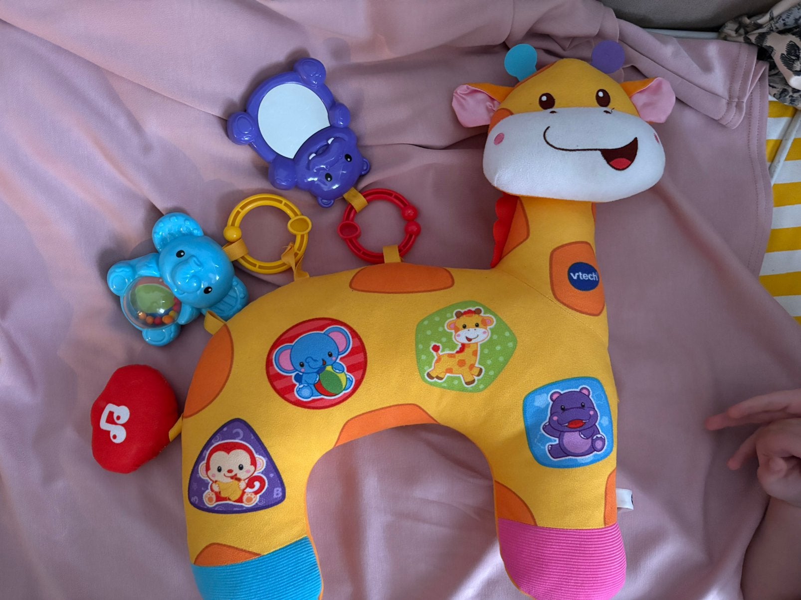 Coussin d'éveil Girafe Vtech Tummy Time + Jouets, Kinderen en Baby's, Ophalen of Verzenden, Zo goed als nieuw, 6 maanden tot 2 jaar