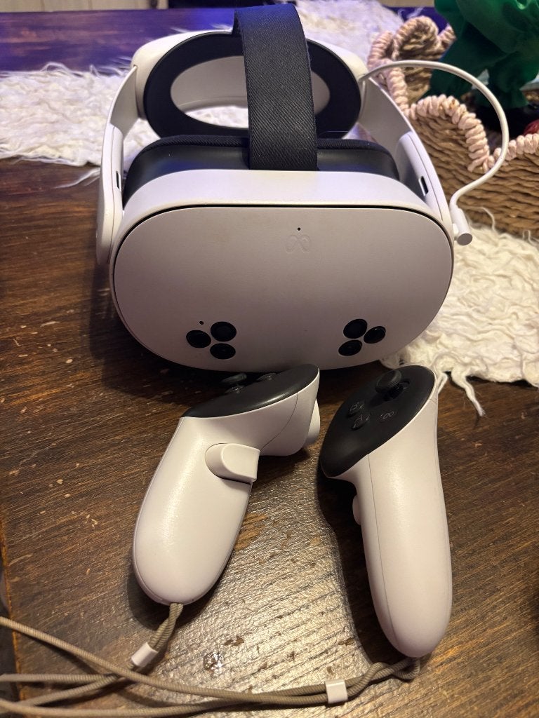 Meta quest 3s met externe batterij, Consoles de jeu & Jeux vidéo, Enlèvement, Comme neuf, Lunettes VR
