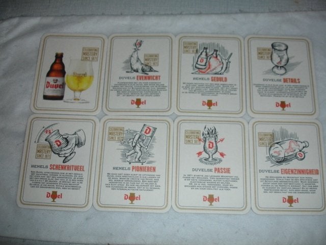 Bierviltjes Duvel Celebration Mastery, 8 stuks voor € 1,00, Verzamelen, Ophalen of Verzenden, Nieuw, Viltje(s), Duvel
