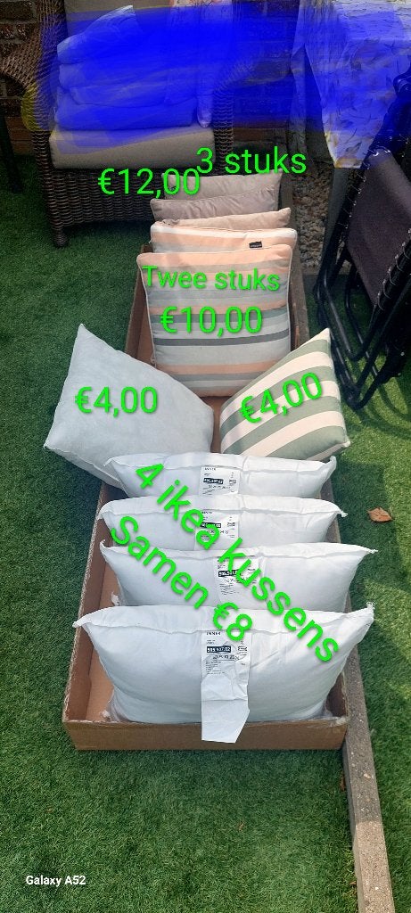 Allerlei kussens te koop, Ophalen