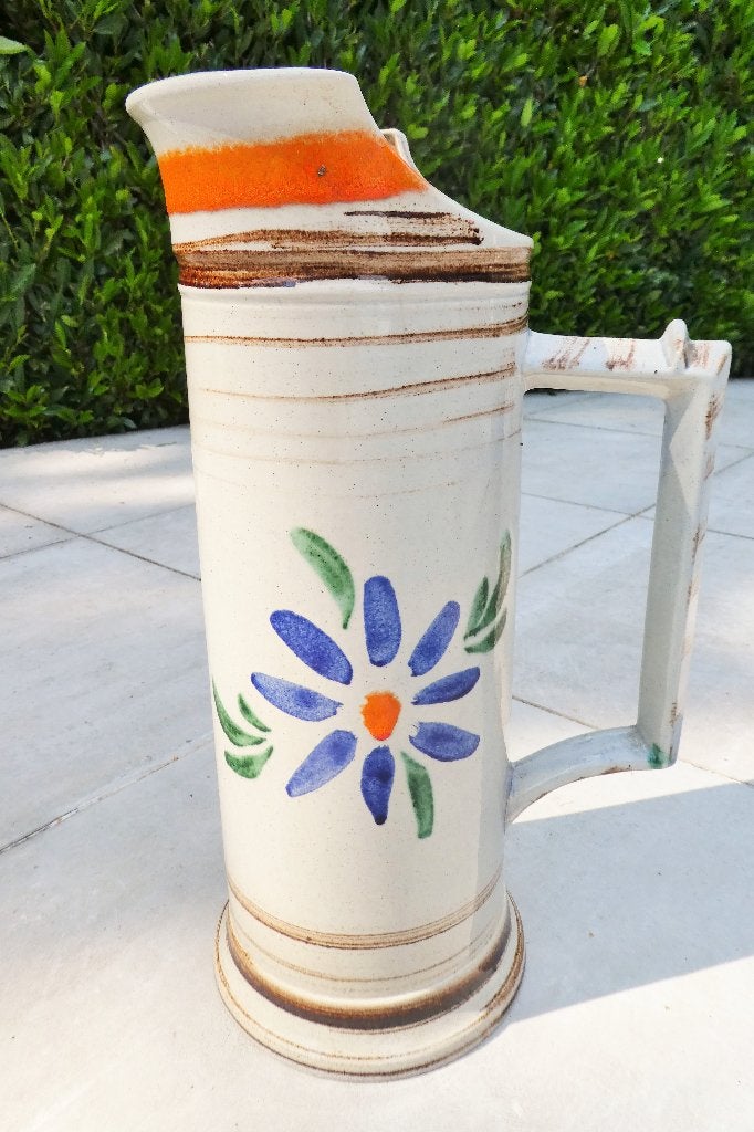 Grand Vase En Céramique Vintage H. 44 cm., Enlèvement