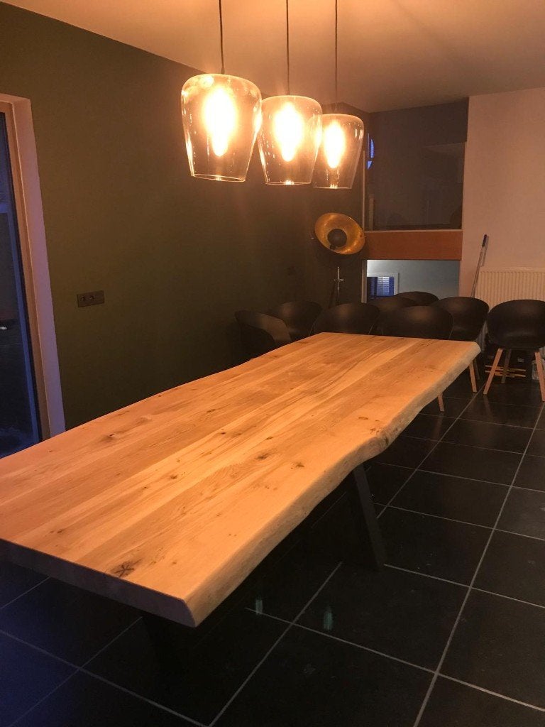 Tafel, Huis en Inrichting, Tafels | Eettafels, Zo goed als nieuw, 100 tot 150 cm, 200 cm of meer, Vijf personen of meer, Eikenhout