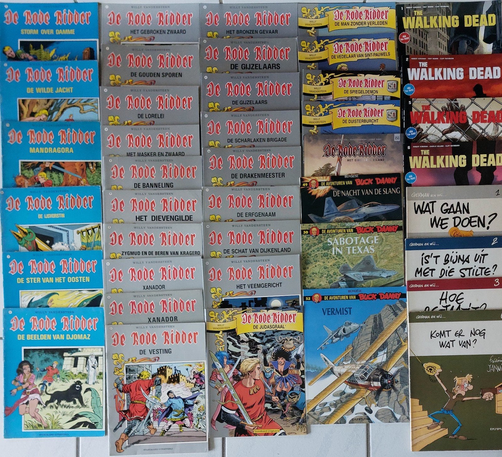 Strips De Rode Ridder Buck Danny The Walking Dead German, Boeken, Stripverhalen, Ophalen of Verzenden
