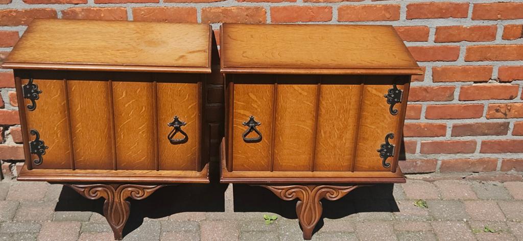 Vintage nachtkastjes, Huis en Inrichting, Slaapkamer | Nachtkastjes, Ophalen