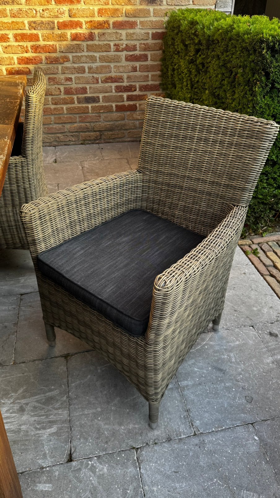 6 Rotan stoelen, Tuin en Terras, Tuinstoelen, Ophalen, Zo goed als nieuw, Rotan