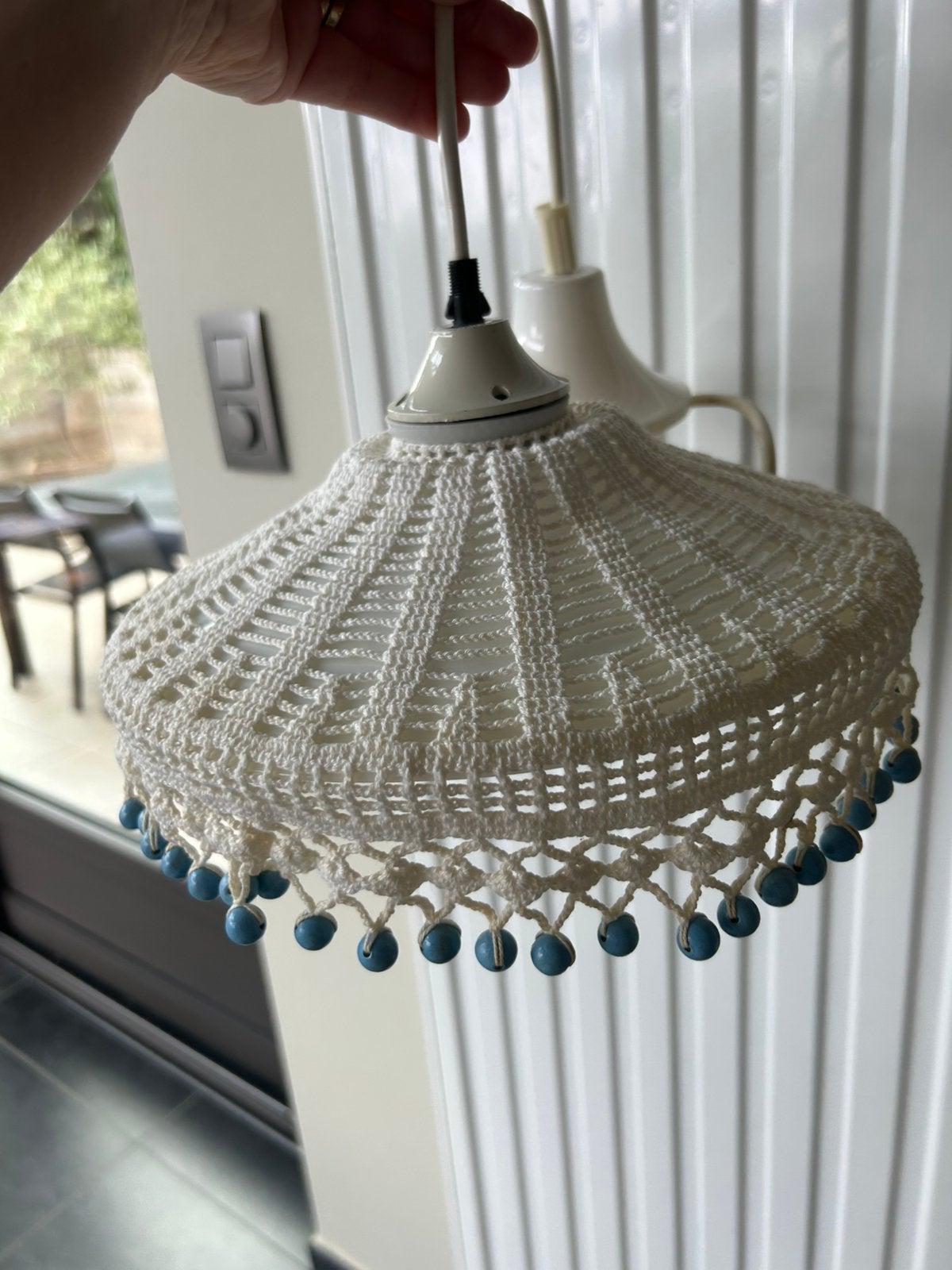 Retro lampekapje in porselein, als nieuw, Ophalen of Verzenden, Zo goed als nieuw