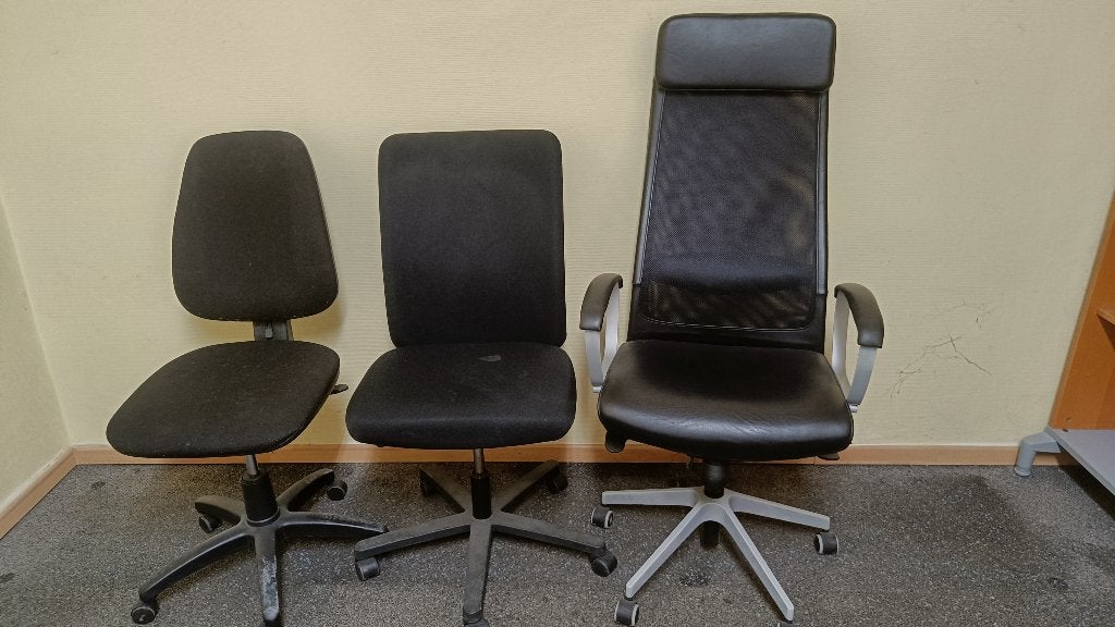 3 Bureaustoelen vanaf 10 euro, Ophalen, Gebruikt