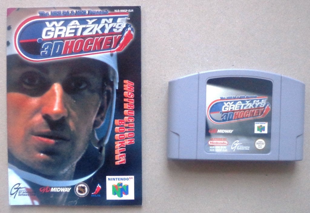 Wayne Gretzky's 3D Hockey voor de Nintendo 64 + boekje, Games en Spelcomputers, Games | Nintendo 64, Ophalen of Verzenden, Gebruikt