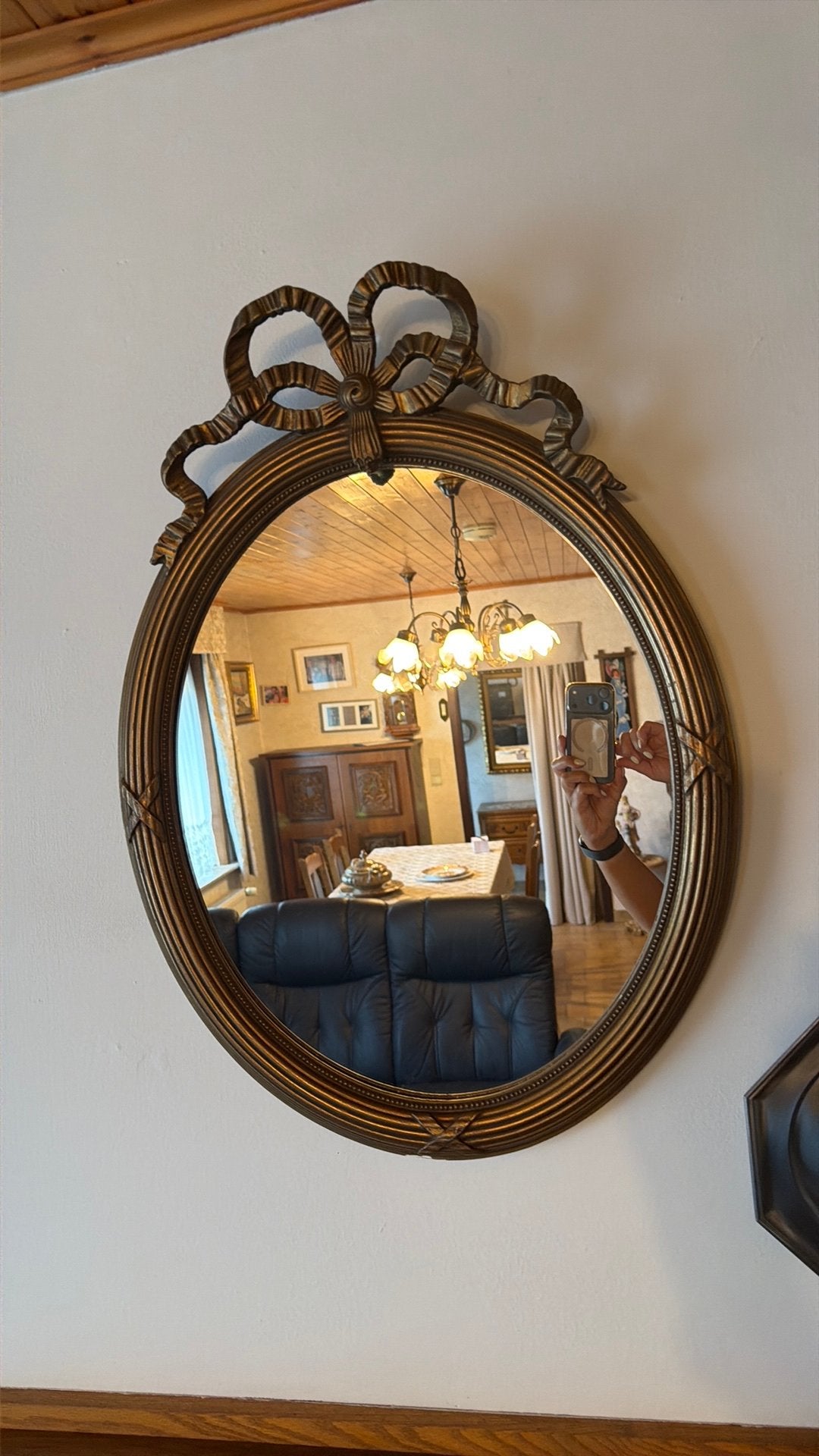 Miroir, Antiquités & Art, Enlèvement, Ovale, Moins de 50 cm, Moins de 100 cm