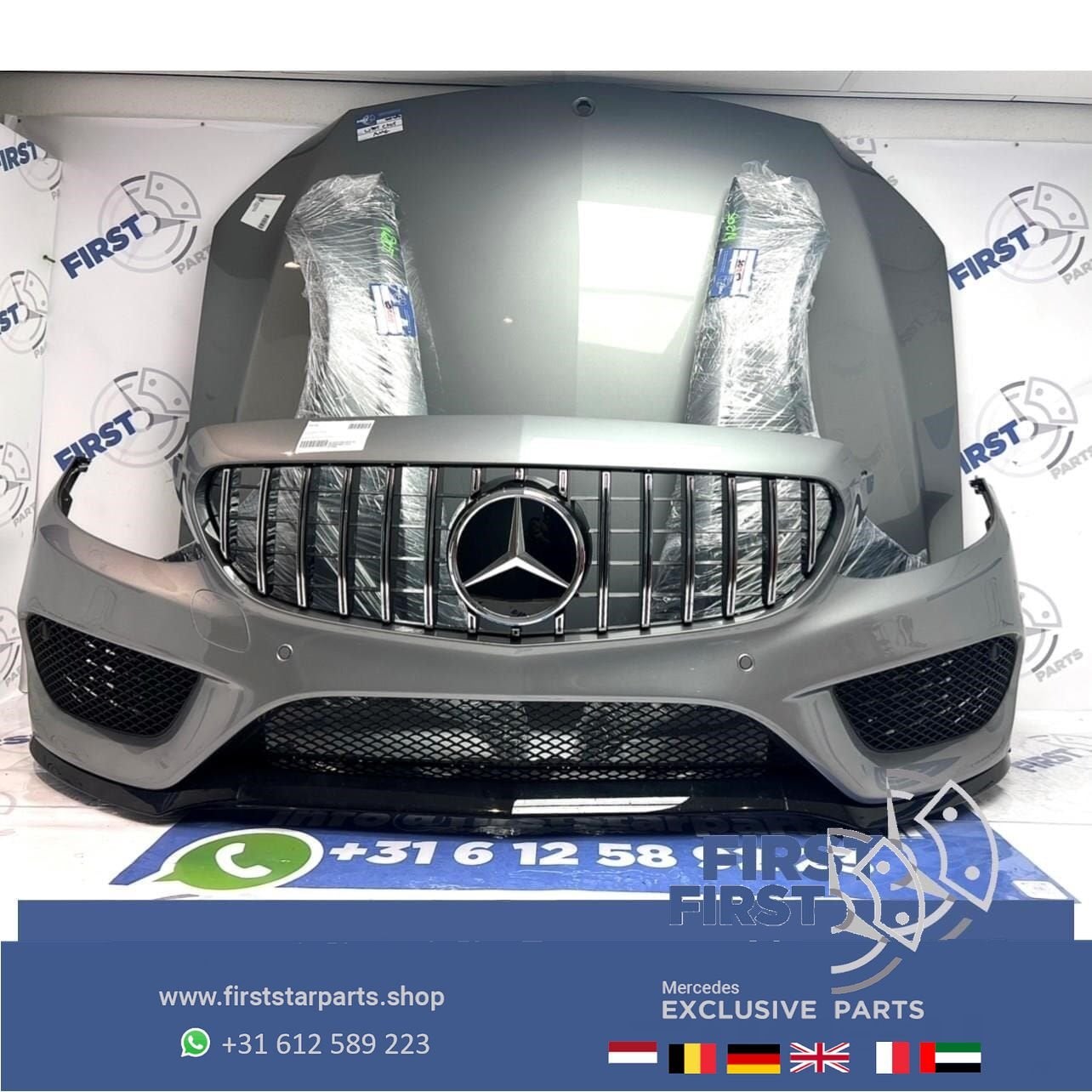 W205 C205 AMG VOORKOP GRIJS Mercedes C Klasse COMPLEET 2014-, Utilisé, -, Avant, -