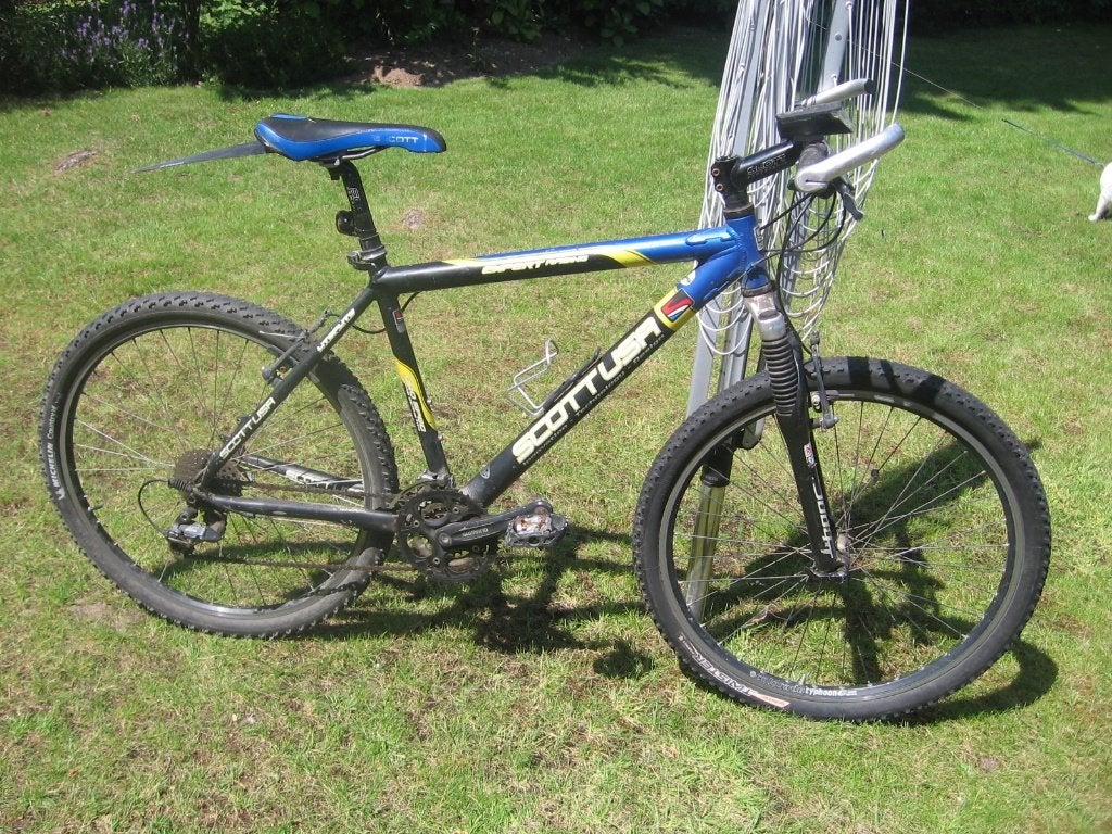 26 inch scott alu mountainbike 27 versnellingen , kader 48, Fietsen en Brommers, Fietsen | Mountainbikes en ATB, Gebruikt, Velgrem