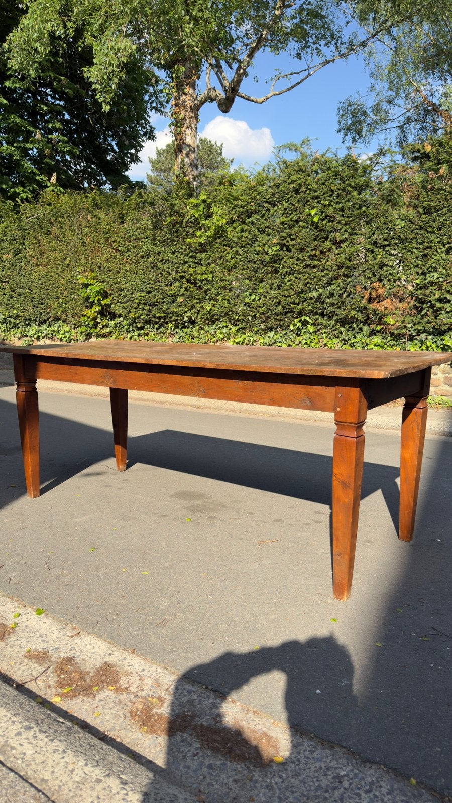 Grande table ancienne bois massif 200x80 cm — style ferme, Antiquités & Art, Antiquités | Meubles | Tables, Enlèvement