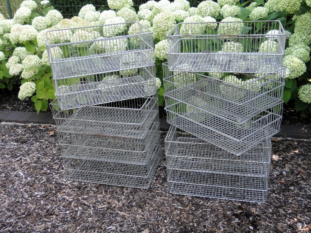 Metalen opberg korven!, Antiek en Kunst, Curiosa en Brocante, Ophalen