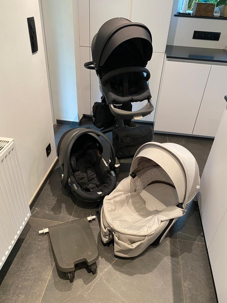 poussette stokke xplory 3 en 1 avec accesoires, Enlèvement, Comme neuf
