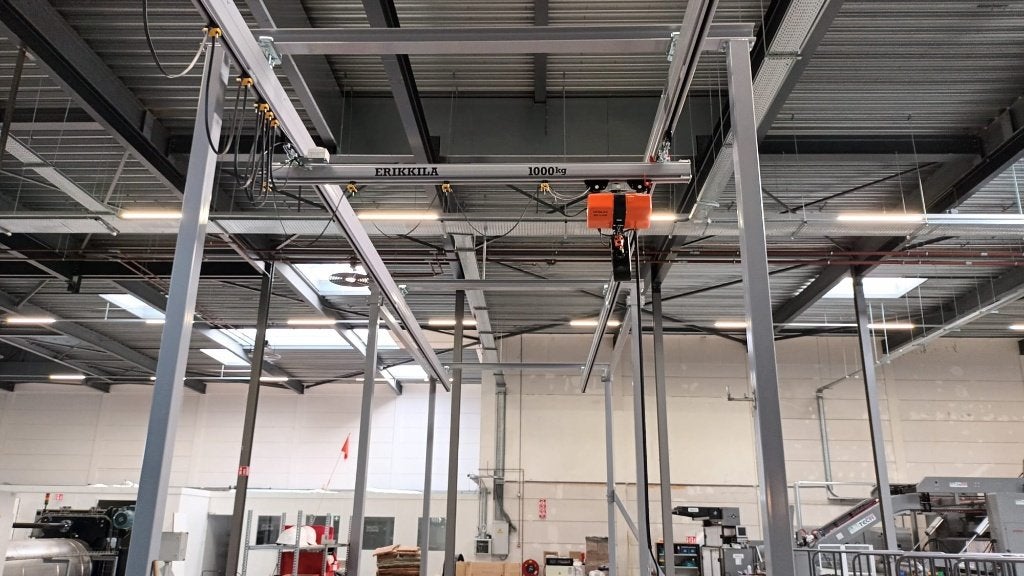 Erikkila portaalkraan met Hitachi takel, Doe-het-zelf en Bouw, Ophalen, Nieuw, Handmatig
