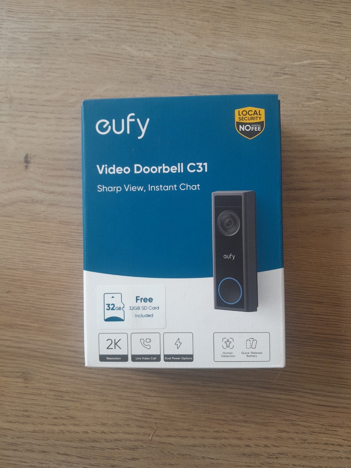 Eufy Video Doorbell C31, Audio, Tv en Foto, Videobewaking, Ophalen of Verzenden