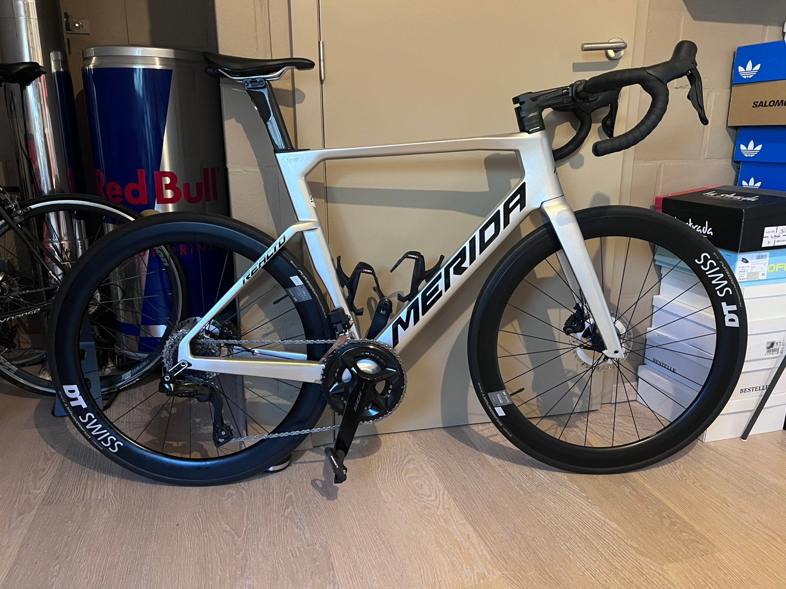 Koersfiets Merida Reacto 6000 (56) Shimano 105 Di2 / DTSwiss, Fietsen en Brommers, Fietsen | Racefietsen, Ophalen, Zo goed als nieuw