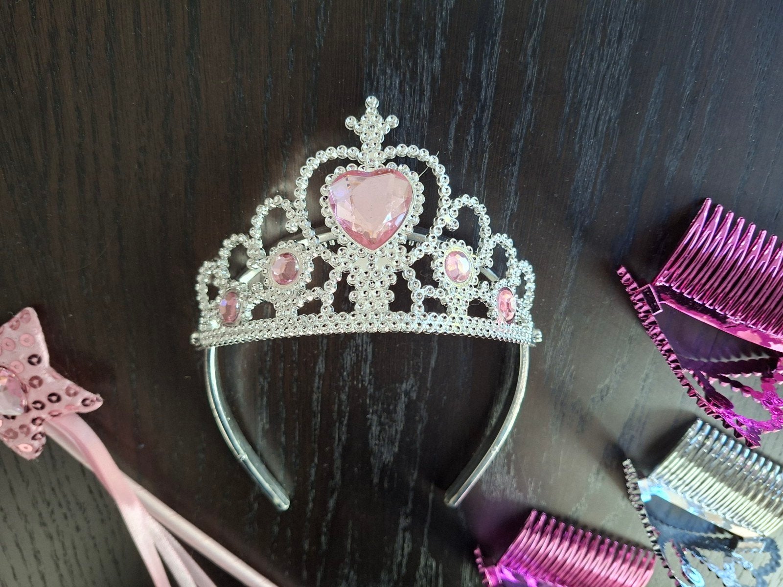Verkleed accessoires prinses: tiara's roze en zilver, Kleding | Dames, Ophalen of Verzenden, Nieuw, Accessoires