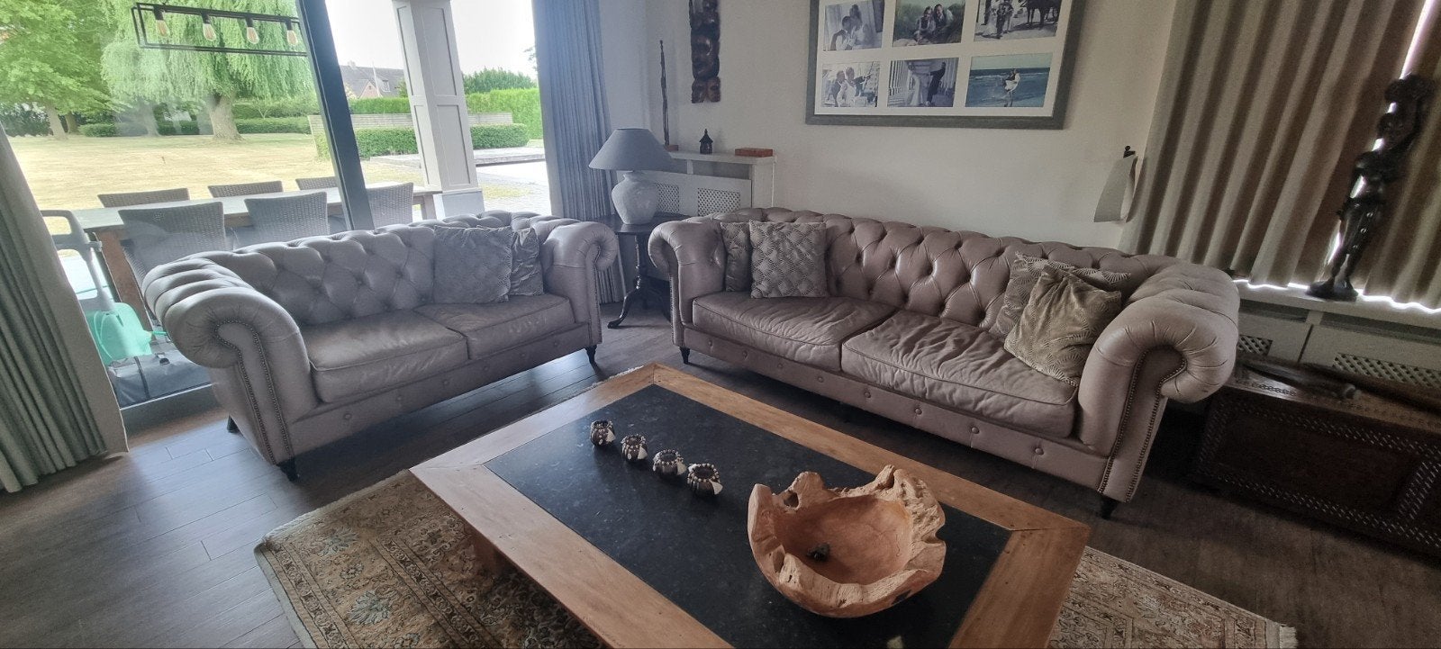 Zetels 2 en 3 zit chesterfield, Ophalen