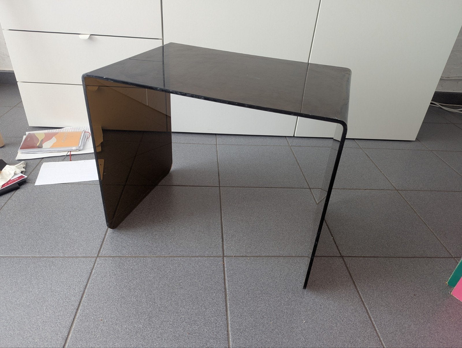 meuble table appoint design space age plexiglass, Ophalen, Tafel