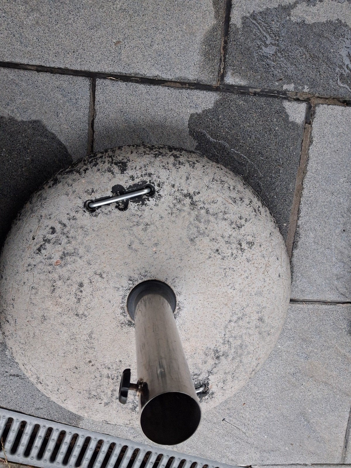 voetparasol, Ophalen