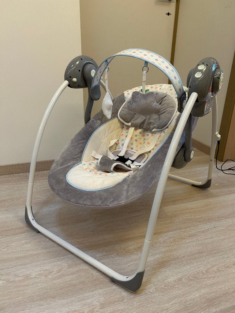 Babyswing / Babyschommel - Little World, Kinderen en Baby's, Gebruikt, Schommelstoel, Met gordel(s) of riempje(s), Ophalen