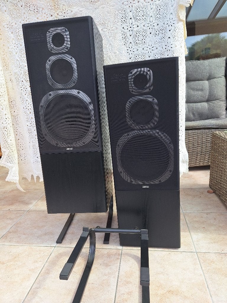 Luidsprekers, Audio, Tv en Foto, Luidsprekerboxen, Ophalen, Zo goed als nieuw, 60 tot 120 watt, Front, Rear of Stereo speakers
