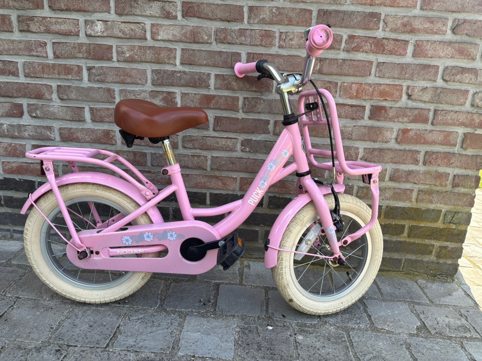 Meisjesfiets 14 inch, Ophalen, Gebruikt, Terugtraprem