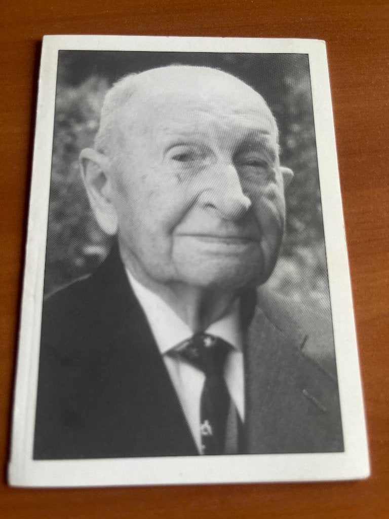 Rouwkaart B. Roelens  Hooglede 1895 + 1999, Verzamelen, Bidprentjes en Rouwkaarten, Verzenden, Rouwkaart