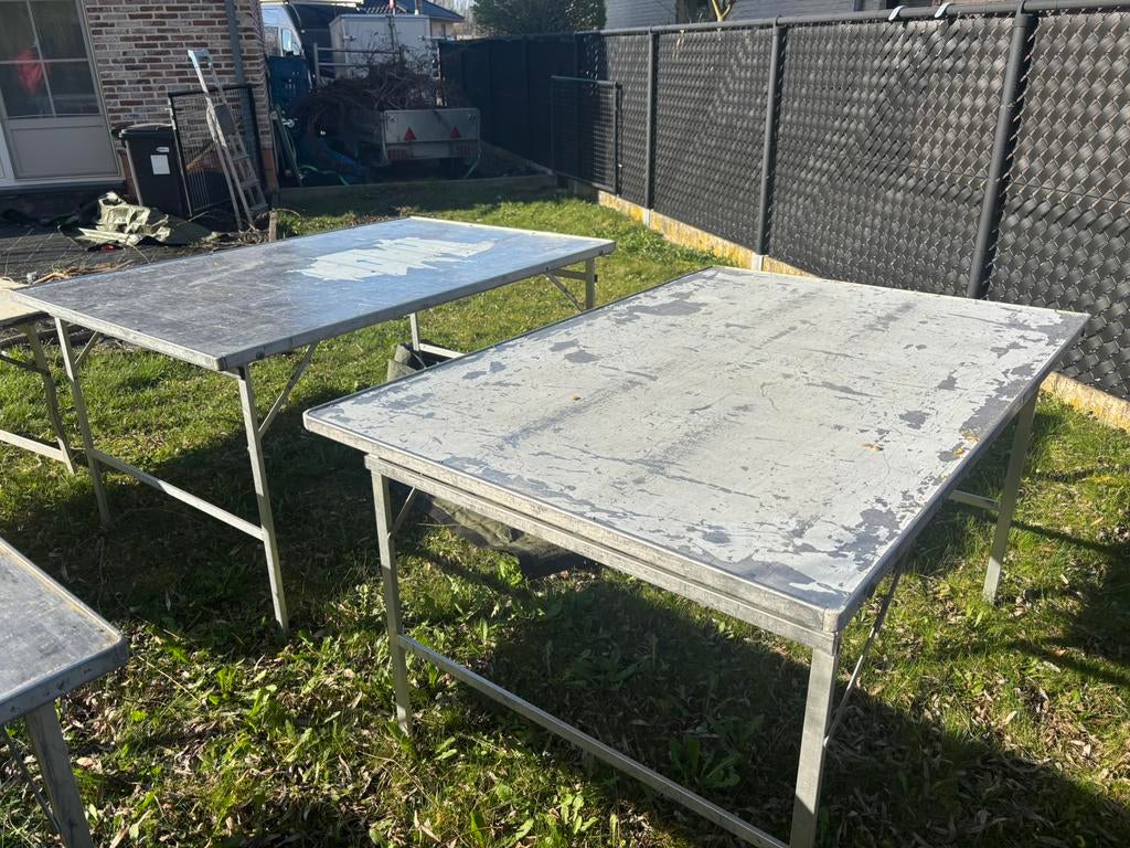 Aluminium plooitafels, Ophalen, Zo goed als nieuw
