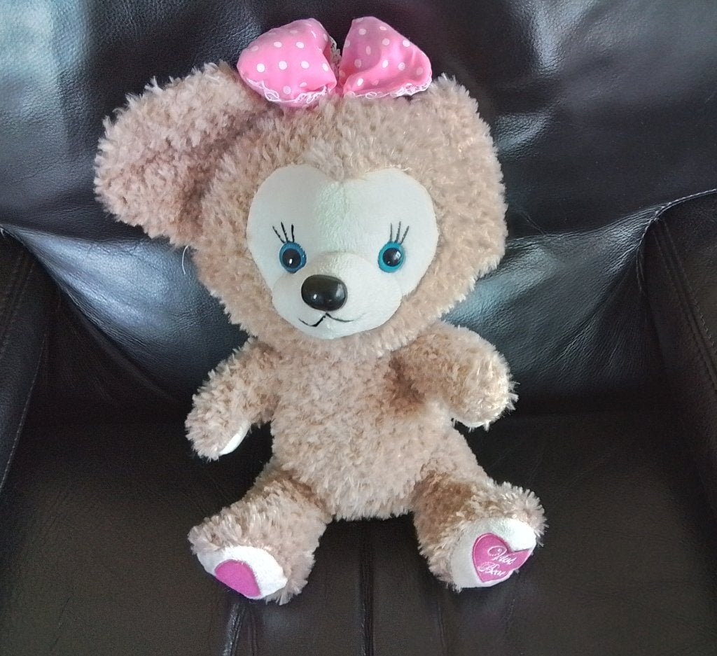 Mooie knuffelbeer met roze strik (heel zacht) - 29cm, Enlèvement ou Envoi, Neuf, Rose, Ours