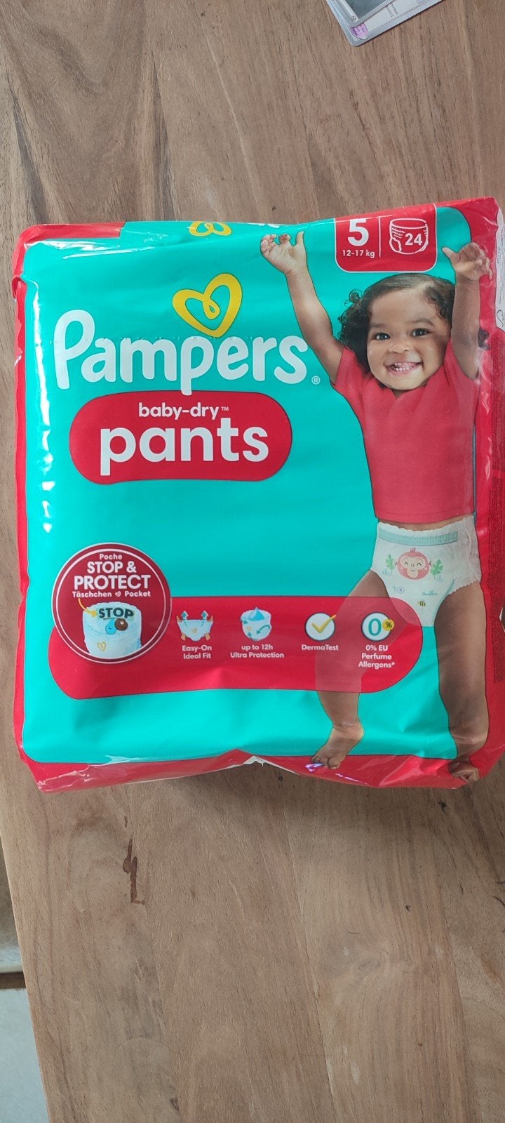 pampers maat 5, Ophalen