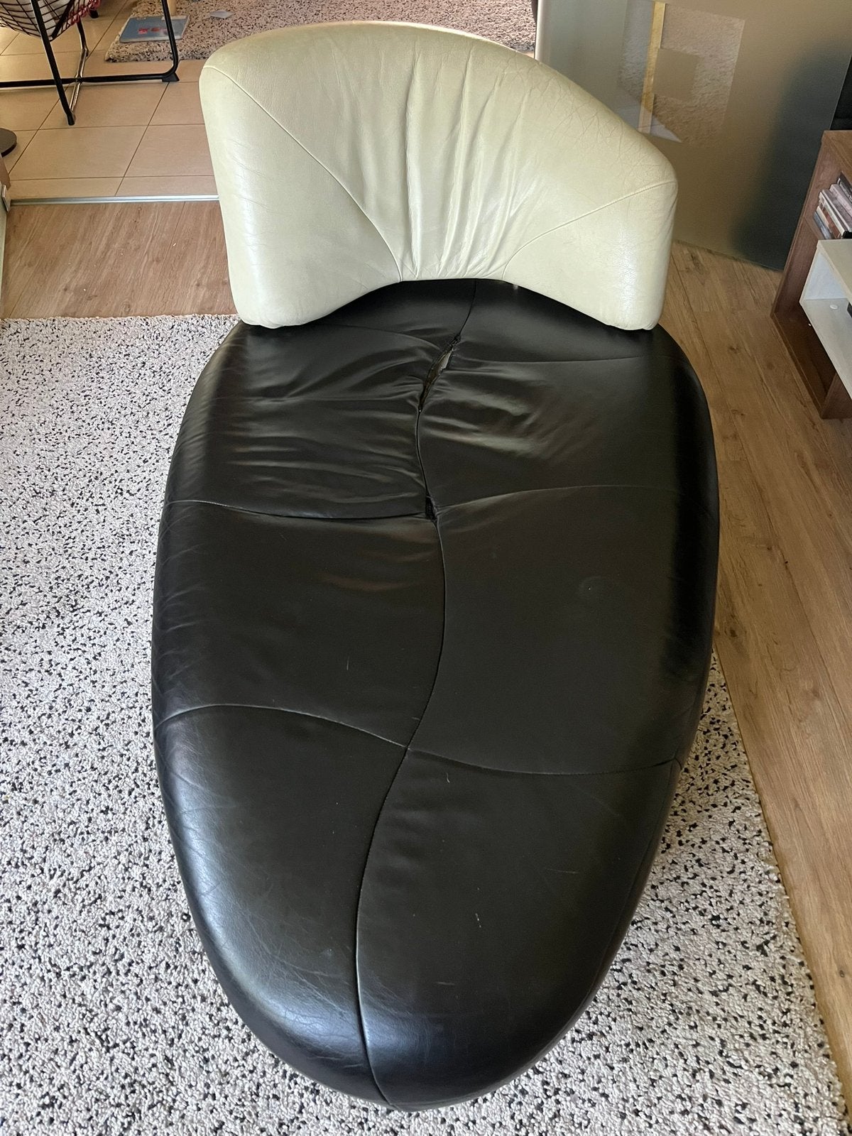 Leolux kikko longchair, Ophalen, Zo goed als nieuw, Leer