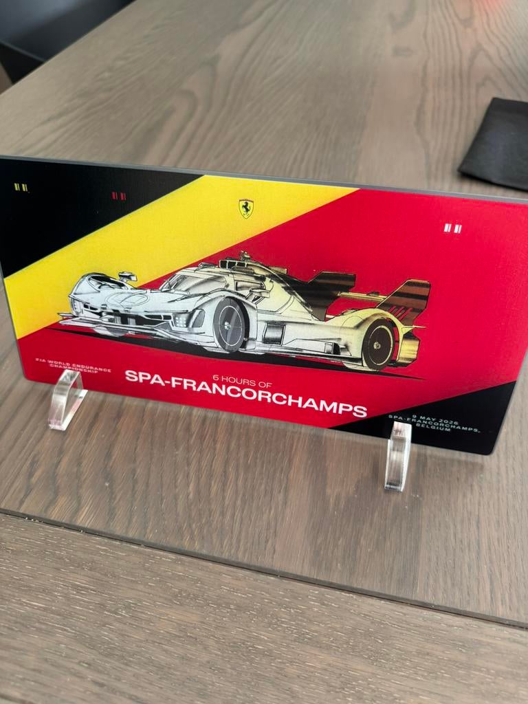 FERRARI WEC - 6 HOURS SPA-FRANCORCHAMPS 2026 DISPLAY PLAQUE, Enlèvement ou Envoi, Neuf