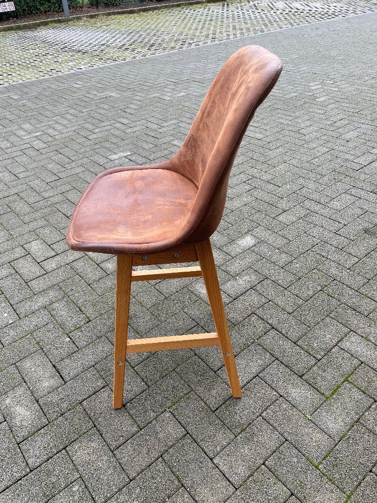 Barkrukken, Huis en Inrichting, Barkrukken, Ophalen, 60 tot 90 cm, Zo goed als nieuw, Leer