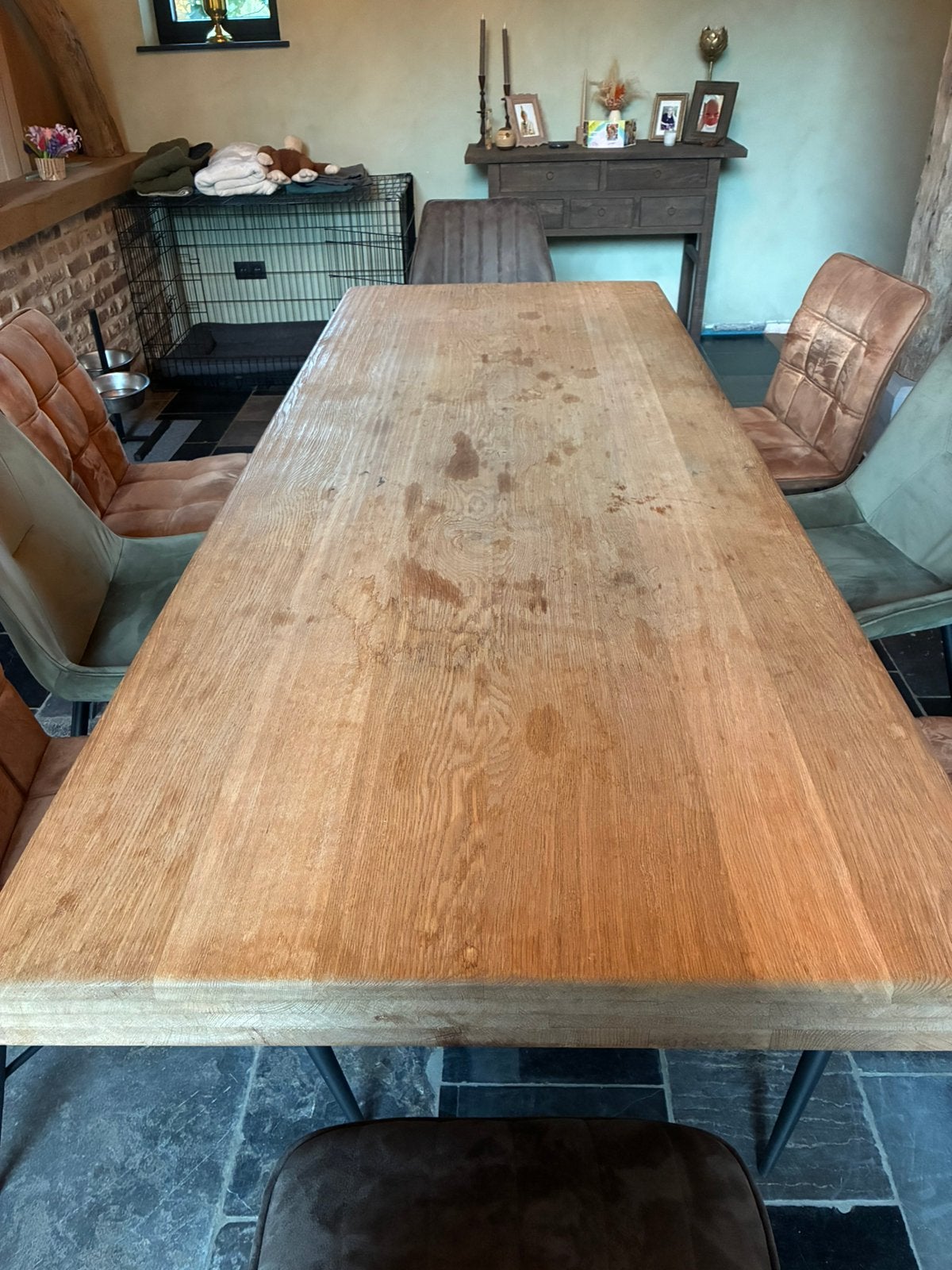 Eiken tafel, Huis en Inrichting, Ophalen of Verzenden, Zo goed als nieuw