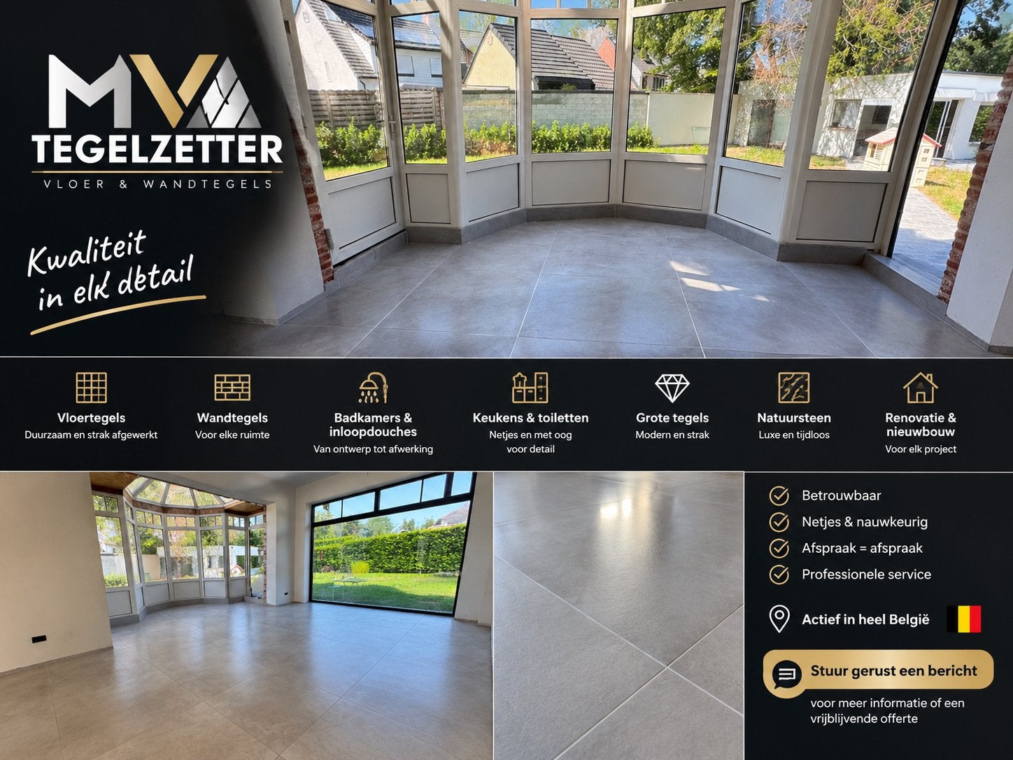 Professioneel tegelwerk – Vloer & Wand | MV Tegelzetter