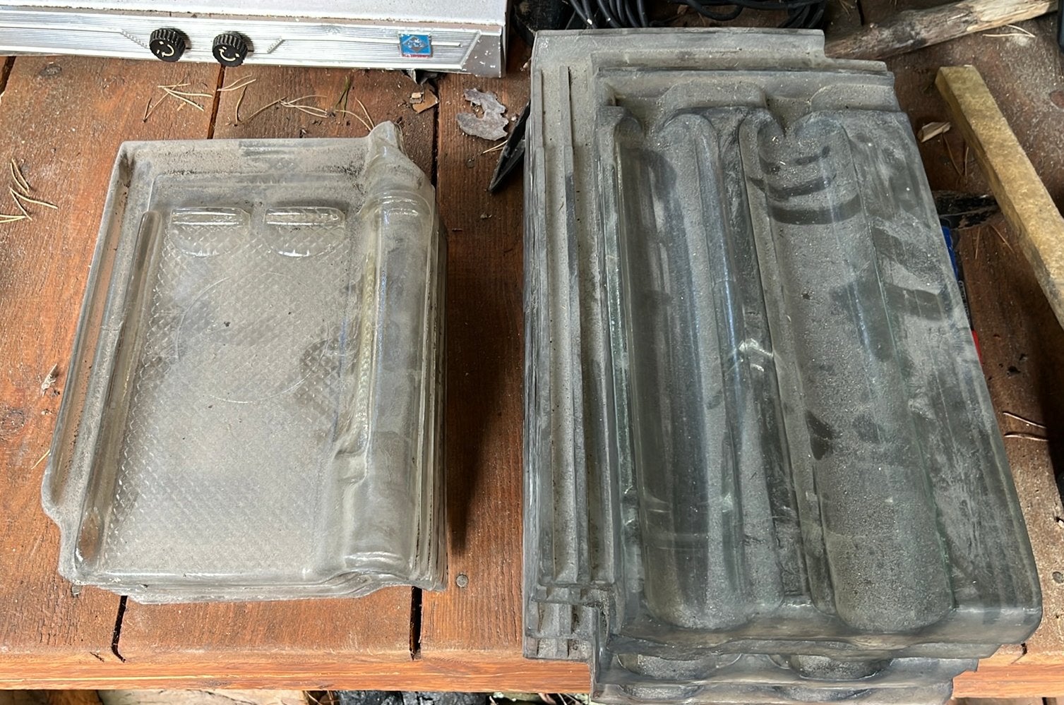 8 glazen pannen, Bricolage & Construction, Enlèvement, Utilisé, Autres matériaux, Tuiles