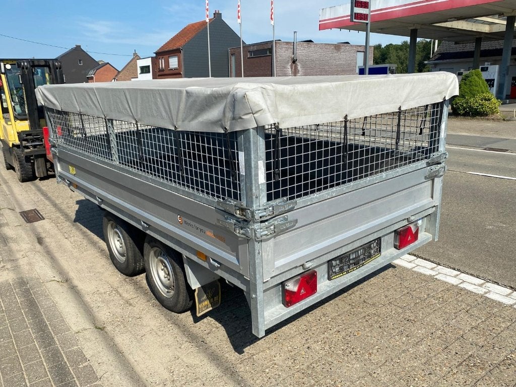 Plateauwagen 2.7ton met loofrek en vlakzeil als nieuw, Ophalen, Zo goed als nieuw