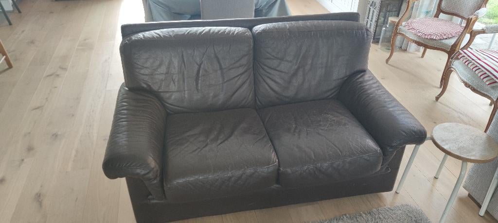 À donner !!!! Fauteuil en cuire noir, Ophalen, Gebruikt, 75 tot 100 cm, Leer