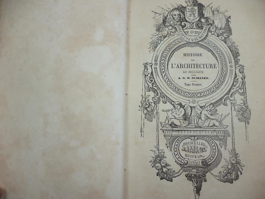 ca 1850 'Histoire de l'architecture en Belgique A.G. SCHAYES, Ophalen of Verzenden