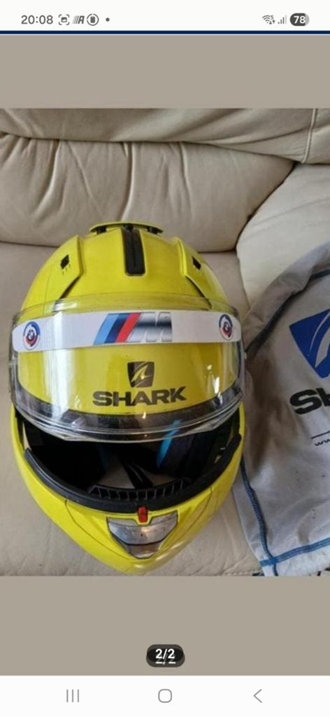 HAAIENGELE HELM NIEUWSTAAT PRIJS 80 EUR, Motoren, Kleding | Motorhelmen, Ophalen, S, Shark
