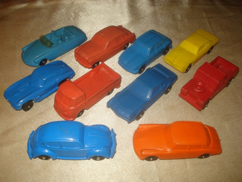 TOMTE - LAERDAL Lot de 10 Anciennes Voitures, Hobby & Loisirs créatifs, Voitures miniatures | 1:43, Utilisé, Voiture, Tomte, Enlèvement ou Envoi