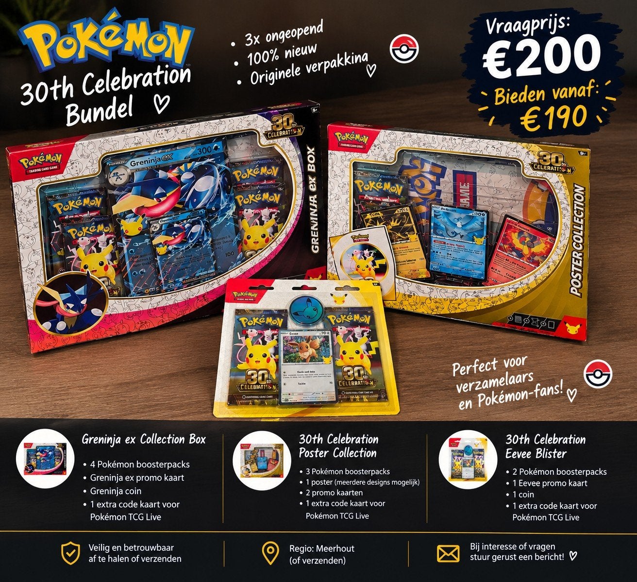 Titel:  Pokémon 30th Celebration Bundel, Hobby en Vrije tijd, Ophalen
