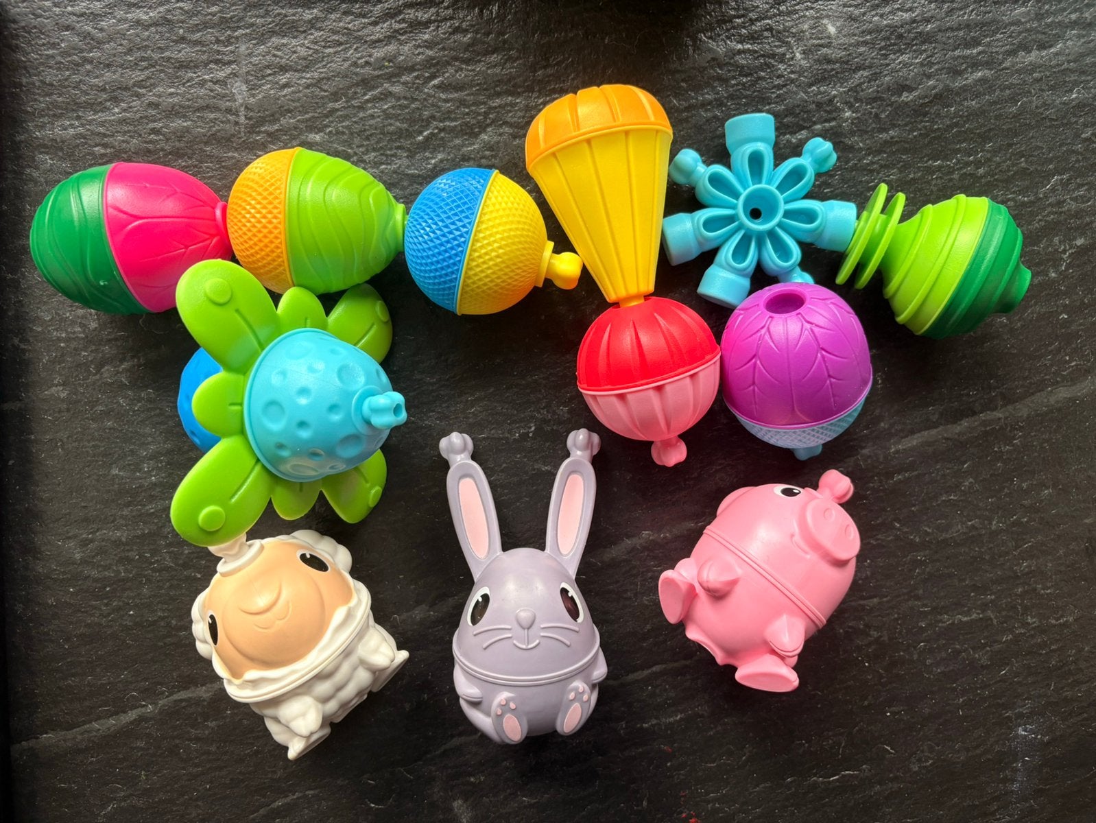 Perles lalaboom (lapin, cochon et mouton), Enfants & Bébés, Enlèvement ou Envoi, Comme neuf, Construction