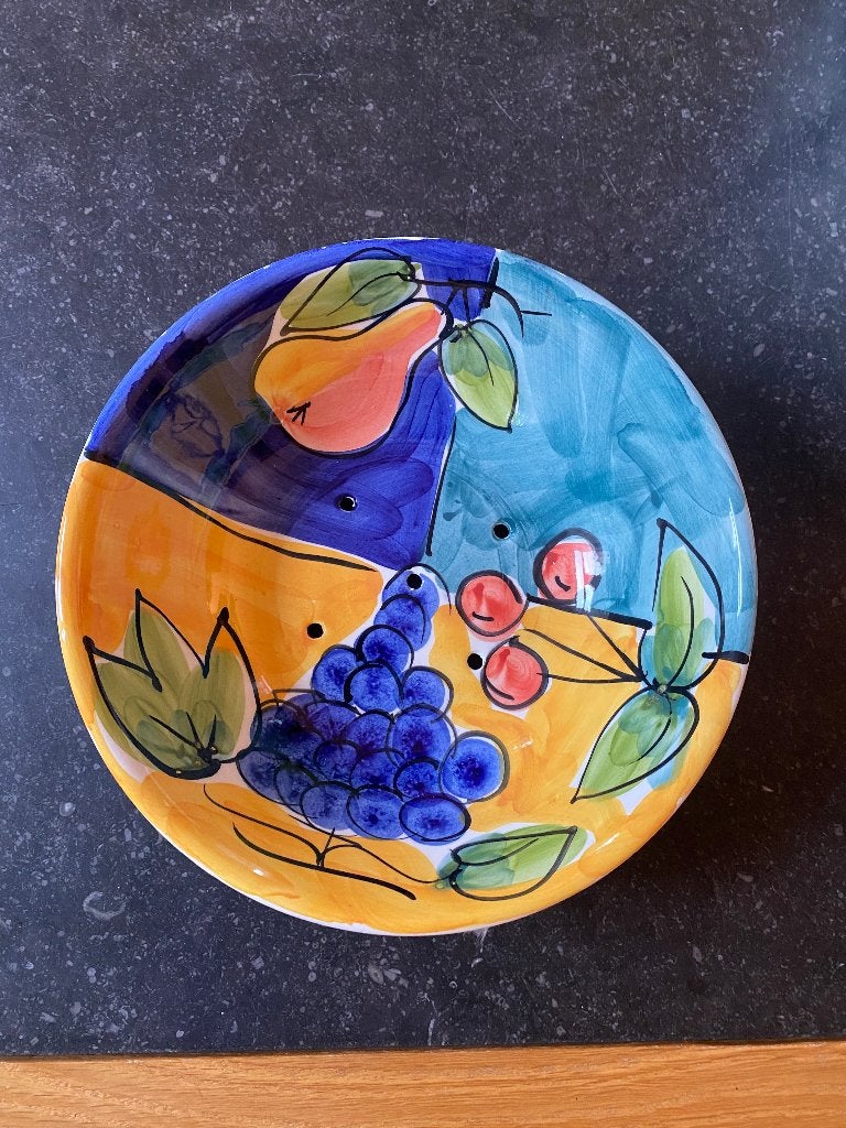 Vintage plat à fruits Laura Lys, Enlèvement ou Envoi, Vintage, Comme neuf, Céramique
