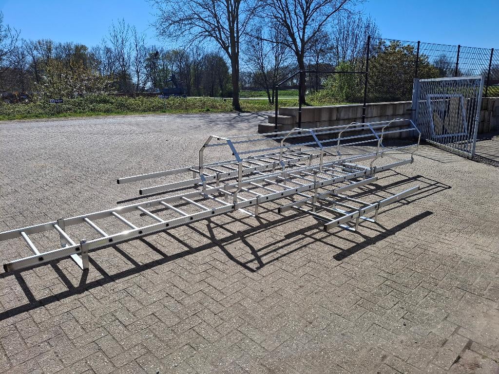 kooiladder brandtrap vluchttrap aluminium, Enlèvement, Utilisé, Escalier, 4 mètres ou plus