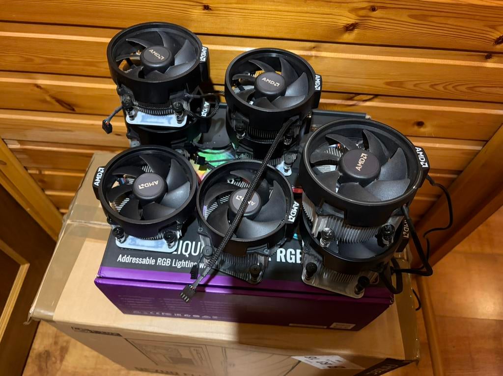 AMD Wraith stealth stockkoelers AM4, Ophalen of Verzenden, Zo goed als nieuw, AMD
