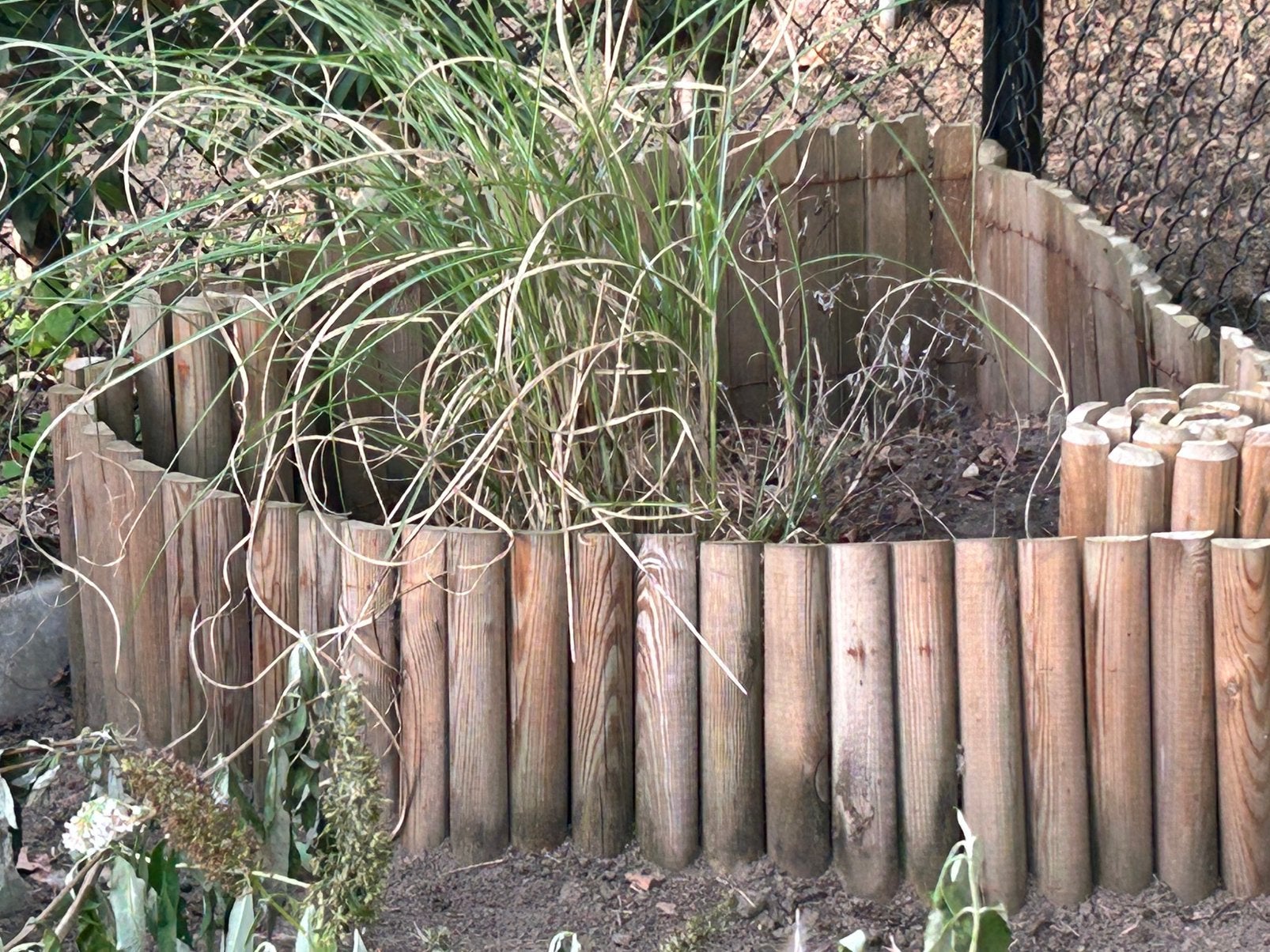 Border van hout, Tuin en Terras, Ophalen, Gebruikt, Hout, Border