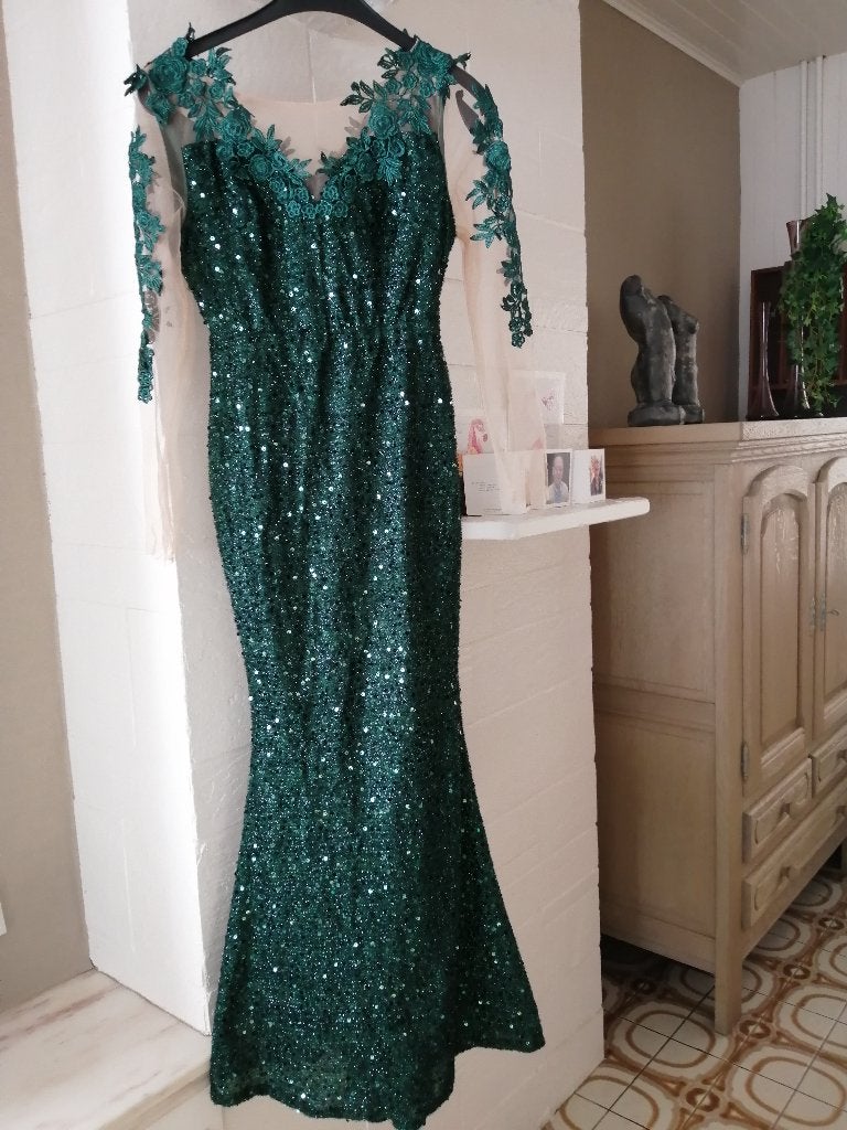 gala kleed maat XS, Kleding | Dames, Gelegenheidskleding, Ophalen of Verzenden, Zo goed als nieuw, Maat 34 (XS) of kleiner, Groen